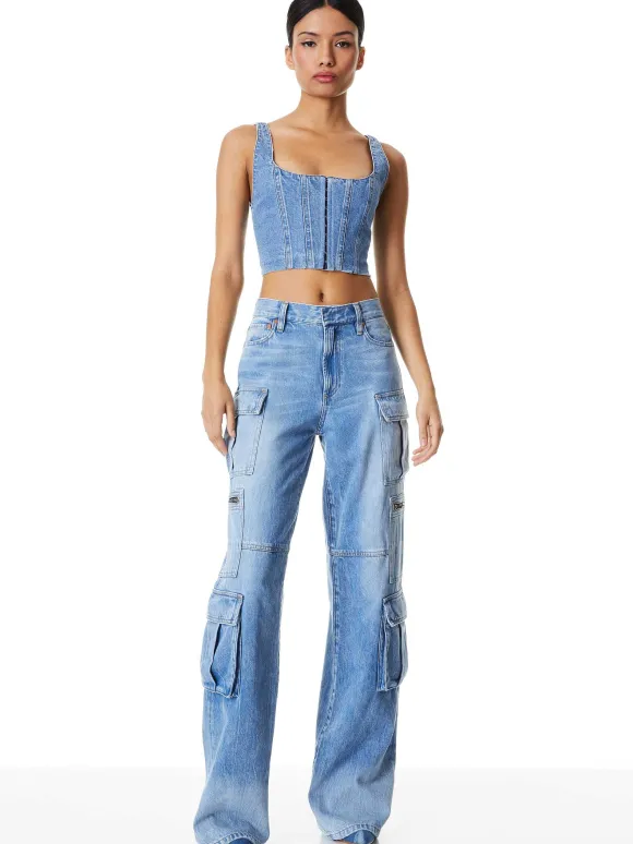 Cay Baggy Cargo Jeans | Alice and Olivia Shop