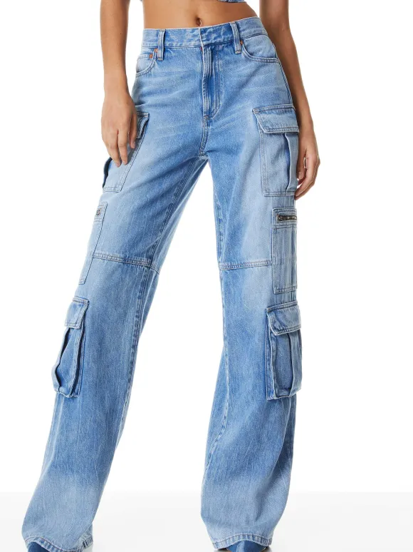 Cay Baggy Cargo Jeans | Alice and Olivia Shop