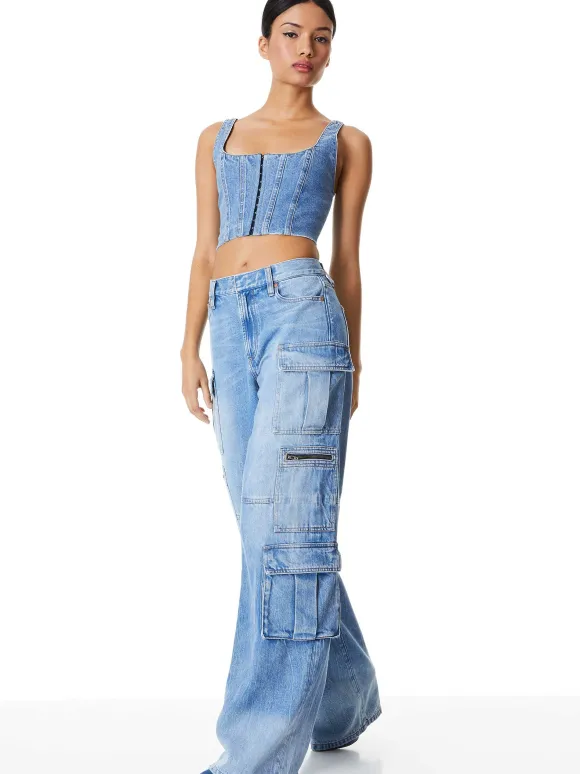 Cay Baggy Cargo Jeans | Alice and Olivia Shop