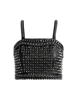 Ceresi Chain Strap Studded Top | Alice and Olivia Cheap
