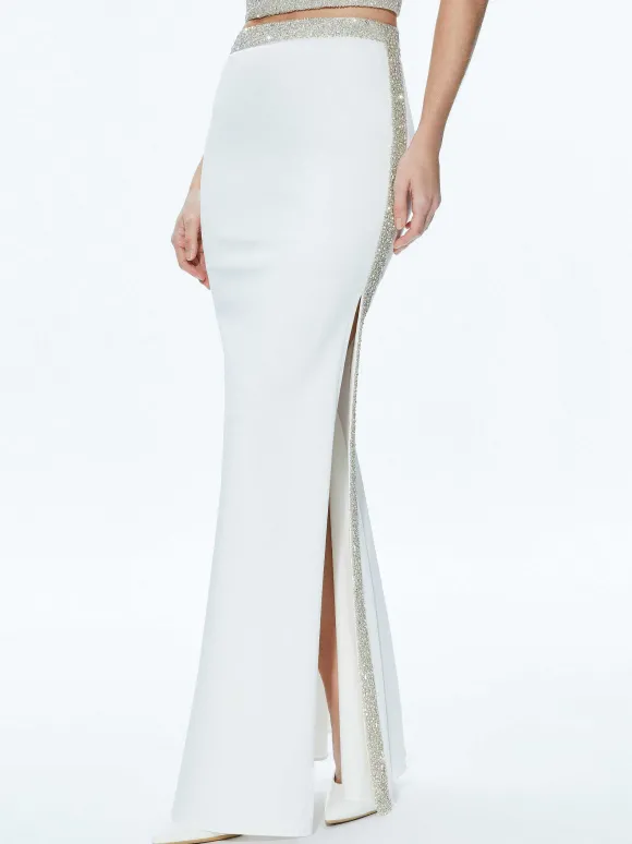 Ceresi Embellished Crop Top + Marilynn Embellished Maxi Skirt | Alice and Olivia Fashion