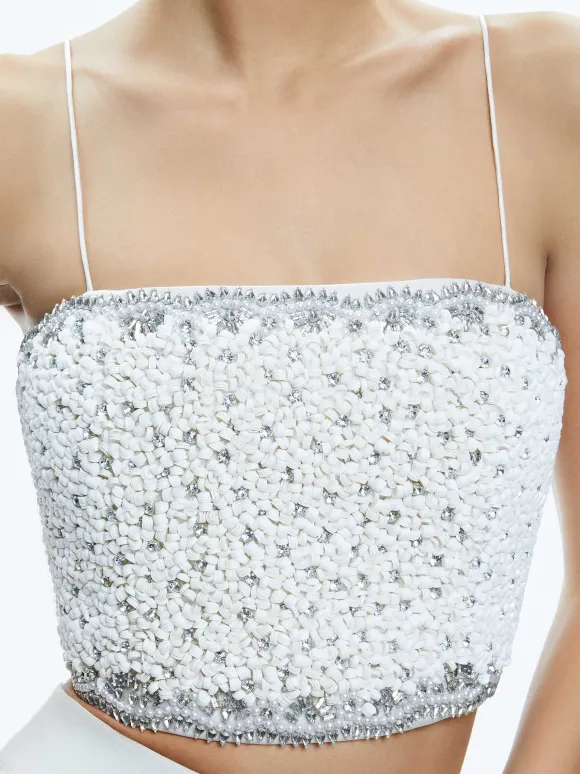 Ceresi Embellished Spaghetti Strap Top | Alice and Olivia Cheap