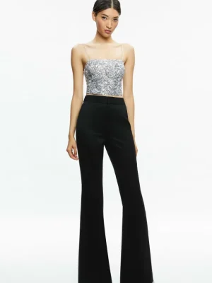 Ceresi Sequin Bandeau Crop Top + Maeve Sequin Slip Skirt | Alice and Olivia Hot