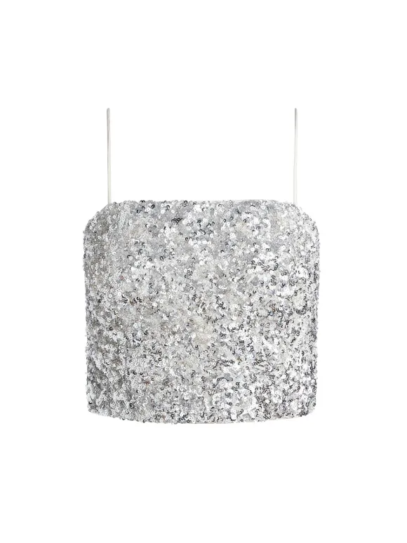 Ceresi Sequin Bandeau Crop Top + Maeve Sequin Slip Skirt | Alice and Olivia Hot