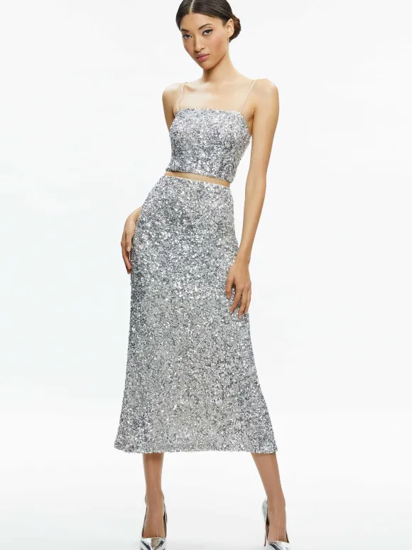 Ceresi Sequin Bandeau Crop Top | Alice and Olivia Store