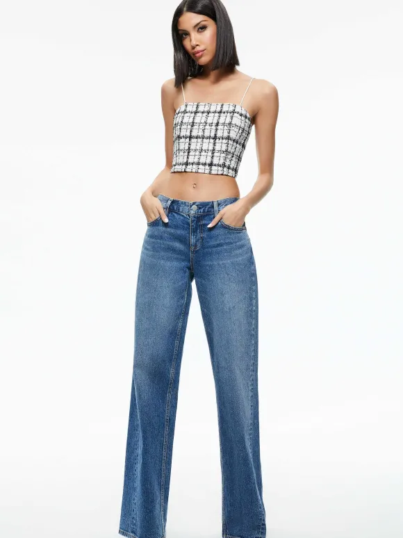 Ceresi Tweed Crop Top | Alice and Olivia Discount