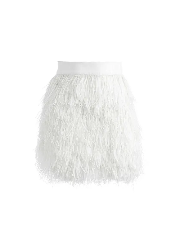 Cina Feather Mini Skirt | Alice and Olivia Sale