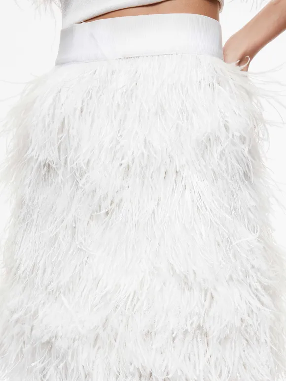 Cina Feather Mini Skirt | Alice and Olivia Sale