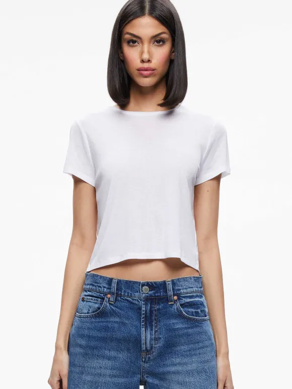 Cindy Classic Cropped Tee | Alice and Olivia Cheap