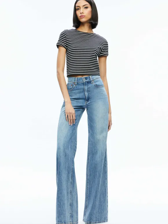 Cindy Classic Cropped Tee | Alice and Olivia Online