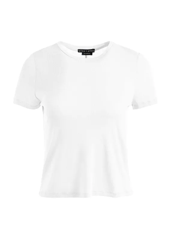 Cindy Classic Cropped Tee | Alice and Olivia Cheap