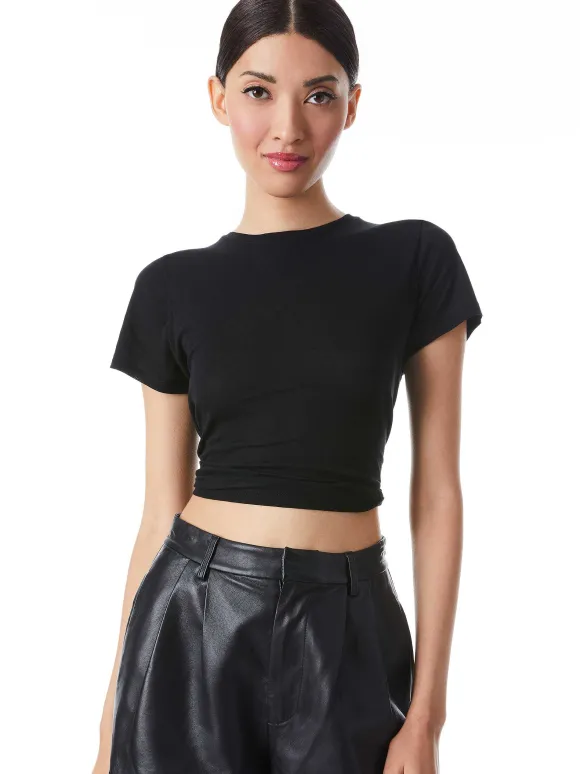 Cindy Classic Cropped Tee | Alice and Olivia Best