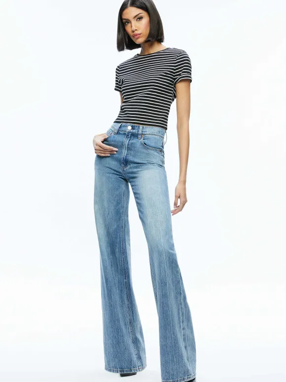 Cindy Classic Cropped Tee | Alice and Olivia Online