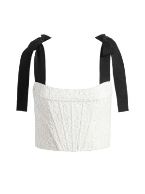Clara Bow Strap Bustier Crop Top | Alice and Olivia Discount