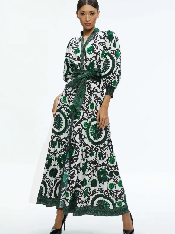 Cora Volume Tiered Shirt Dress | Alice and Olivia Discount