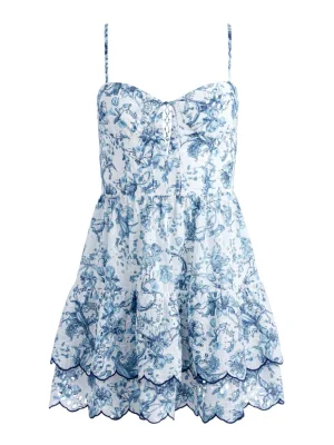 Daisy Tiered Ruffle Mini Dress | Alice and Olivia Store