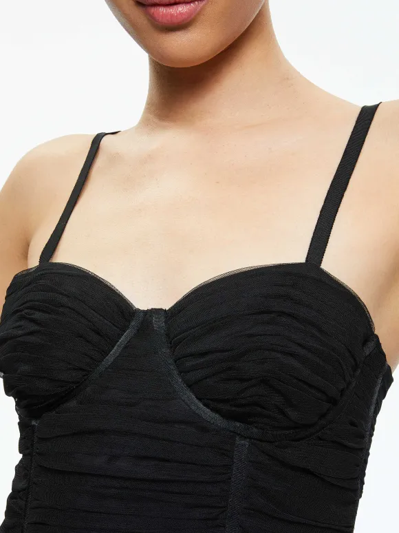 Damia Ruched Bustier Top | Alice and Olivia Sale