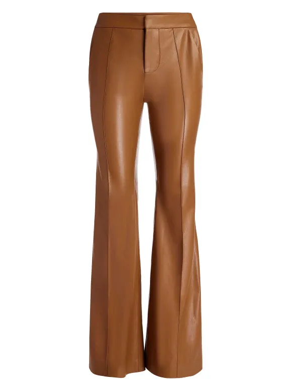 Danette Vegan Leather Split Hem Trousers | Alice and Olivia Cheap