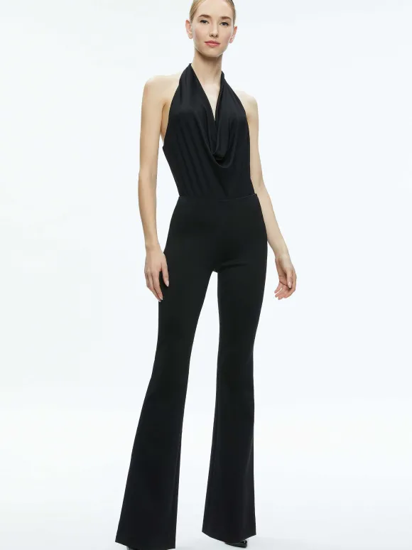 Dani Halter Deep Cowl Neck Bodysuit | Alice and Olivia Store