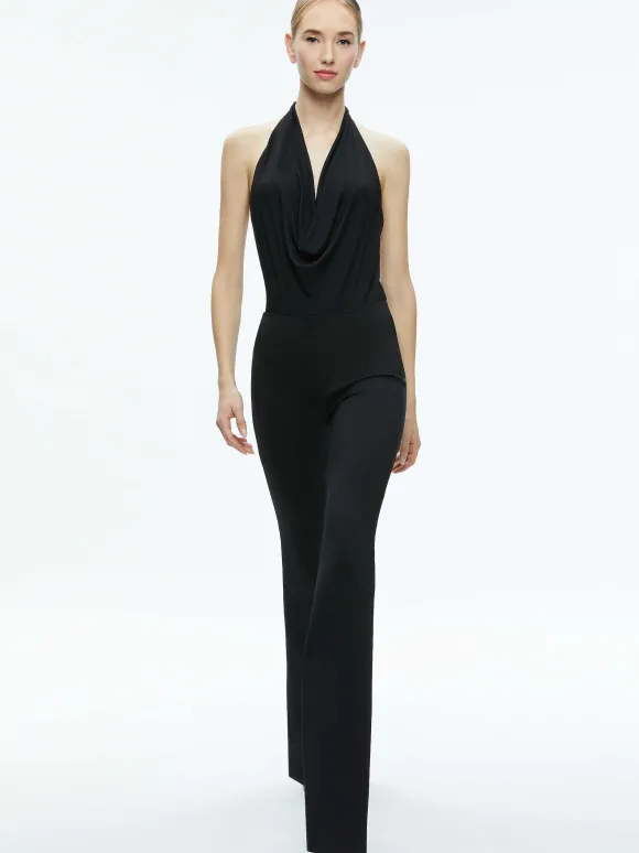 Dani Halter Deep Cowl Neck Bodysuit | Alice and Olivia Store