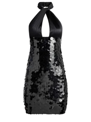 Dedra Embellished Twist Neck Mini Dress | Alice and Olivia New