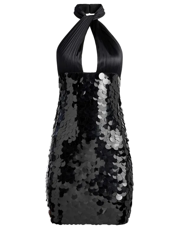 Dedra Embellished Twist Neck Mini Dress | Alice and Olivia New