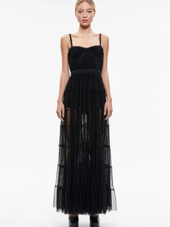 Deena Pleated Maxi Dress With Hot Pant | Alice and Olivia Cheap