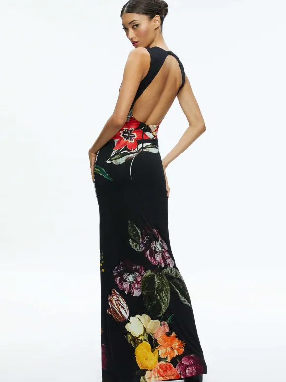 Delora Open Back Maxi Dress | Alice and Olivia New