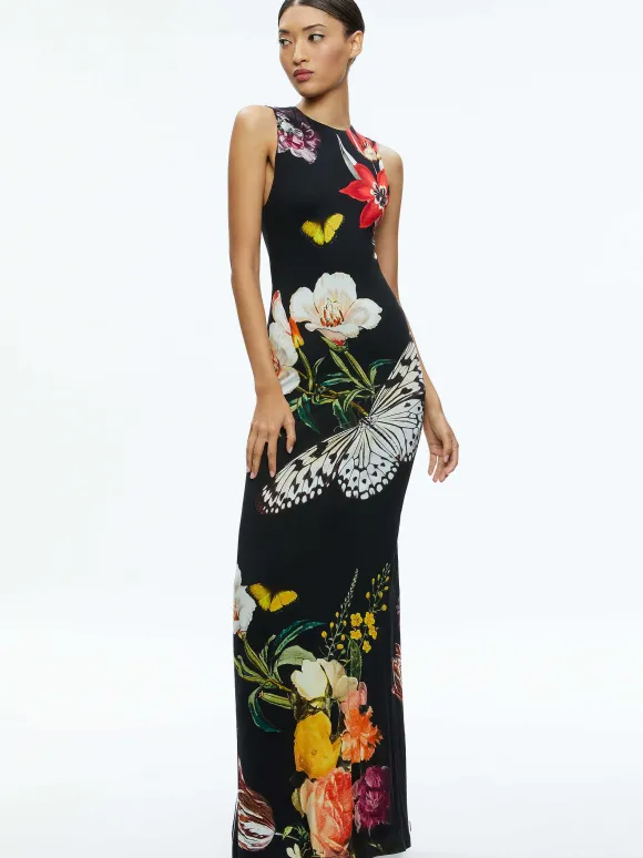 Delora Open Back Maxi Dress | Alice and Olivia New