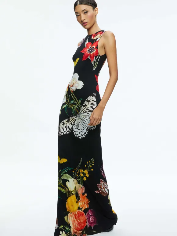 Delora Open Back Maxi Dress | Alice and Olivia New