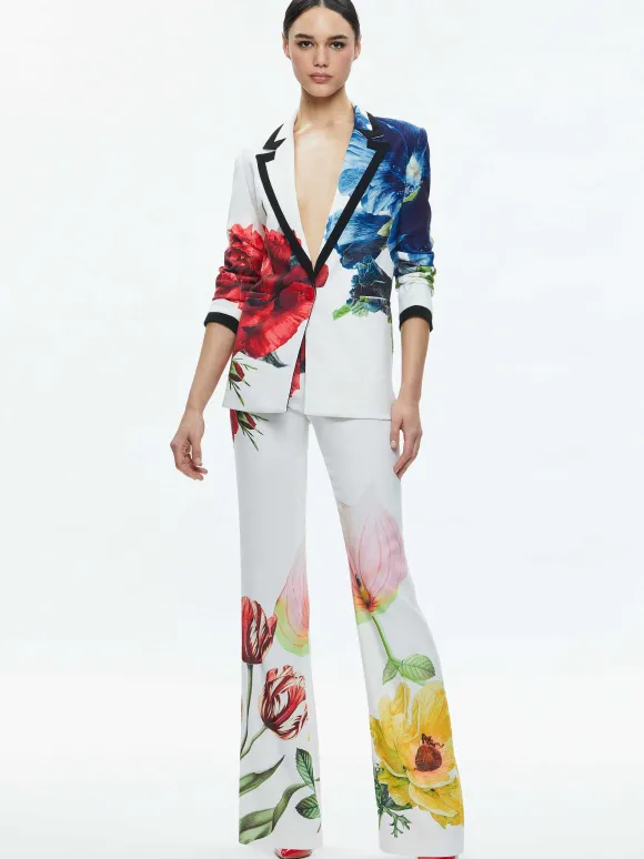 Denny Notch Collar Boyfriend Blazer | Alice and Olivia Flash Sale