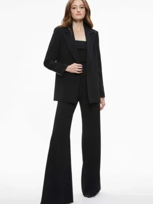 Denny Notch Collar Boyfriend Blazer | Alice and Olivia Discount