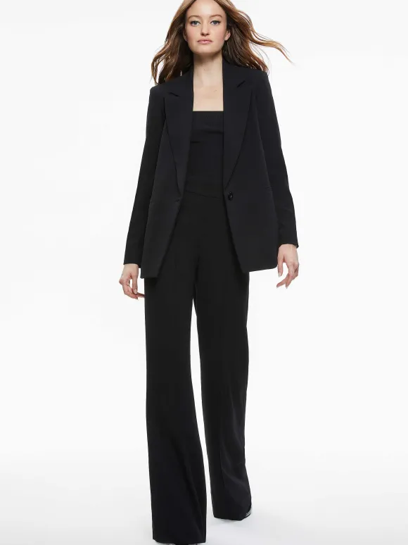 Denny Notch Collar Boyfriend Blazer | Alice and Olivia Discount
