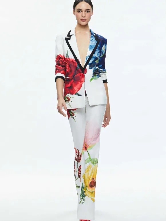 Denny Notch Collar Boyfriend Blazer | Alice and Olivia Flash Sale