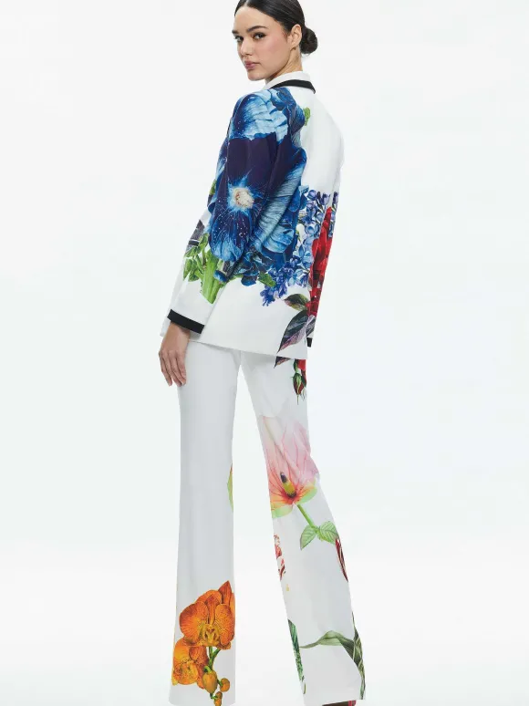 Denny Notch Collar Boyfriend Blazer + Livi Mid Rise Trouser | Alice and Olivia Cheap