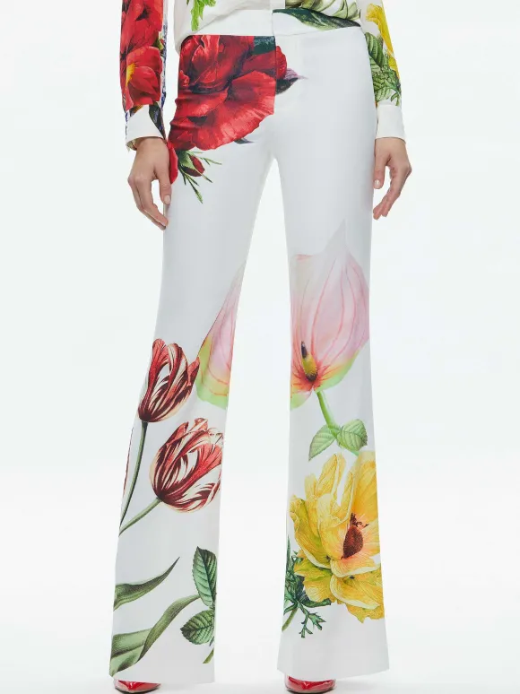 Denny Notch Collar Boyfriend Blazer + Livi Mid Rise Trouser | Alice and Olivia Cheap