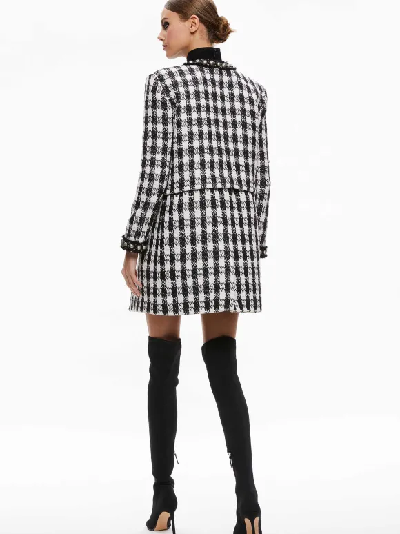 Deon Two-Fer Tweed Jacket | Alice and Olivia Best Sale