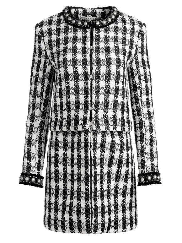 Deon Two-Fer Tweed Jacket | Alice and Olivia Best Sale
