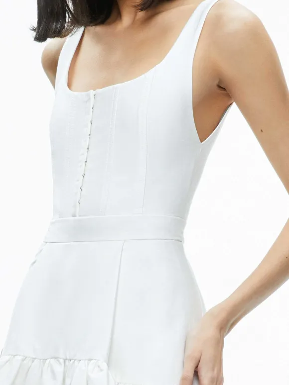 Diana Sleeveless Structured Midi Dress | Alice and Olivia Online