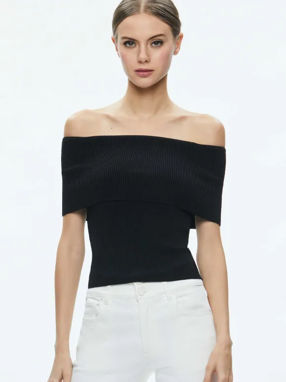 Dolan Foldover Sleeveless Pullover | Alice and Olivia Online