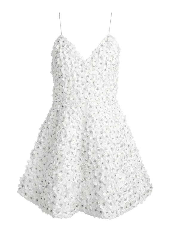 Domenica Embellished Mini Gown + Lorna Embellished Cropped Jacket | Alice and Olivia New