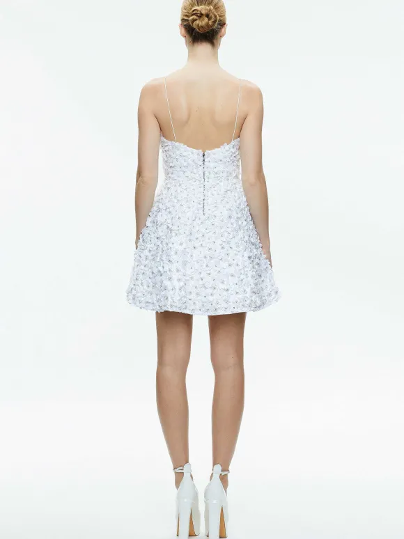 Domenica Embellished Mini Gown + Lorna Embellished Cropped Jacket | Alice and Olivia New