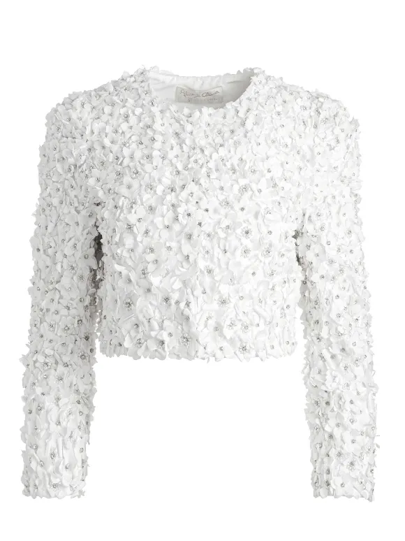 Domenica Embellished Mini Gown + Lorna Embellished Cropped Jacket | Alice and Olivia New