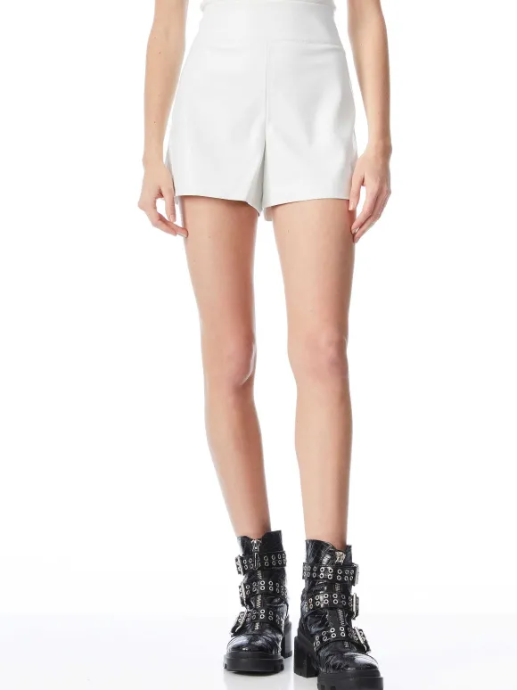 Donald Vegan Leather Short | Alice and Olivia New