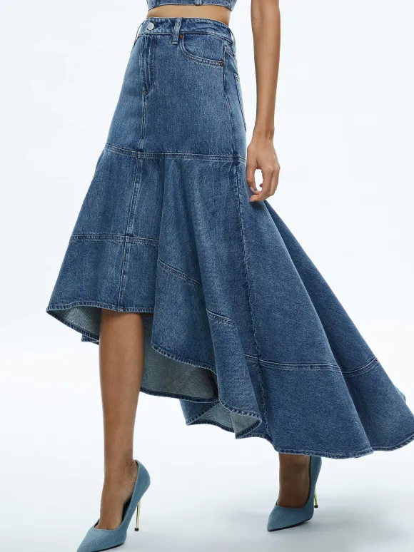 Donella High Low Skirt | Alice and Olivia Hot
