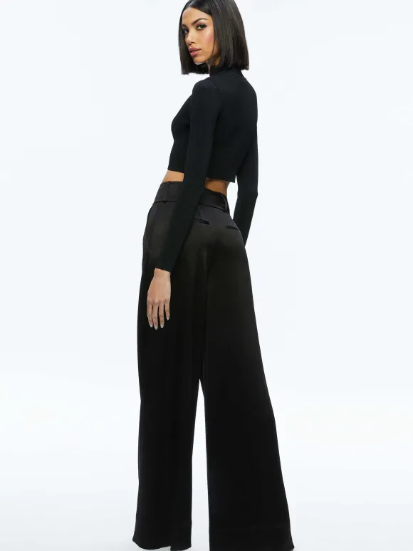 Dorris Ribbed Zip Up Cardigan | Alice and Olivia Outlet