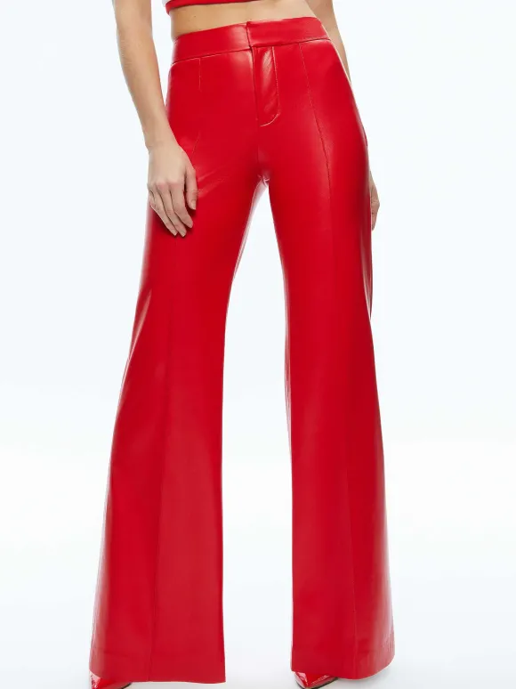 Dylan High Waisted Vegan Leather Wide Leg Pant | Alice and Olivia New