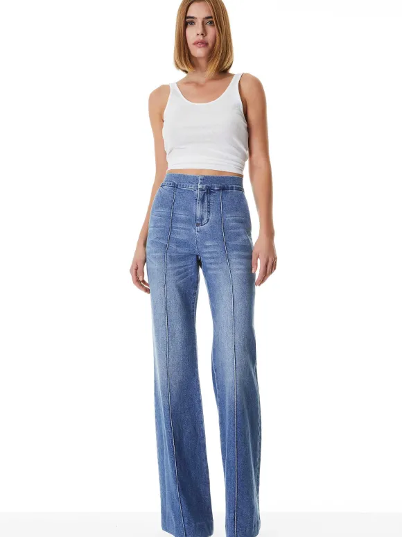 Dylan High Waisted Wide Leg Jean | Alice and Olivia Store