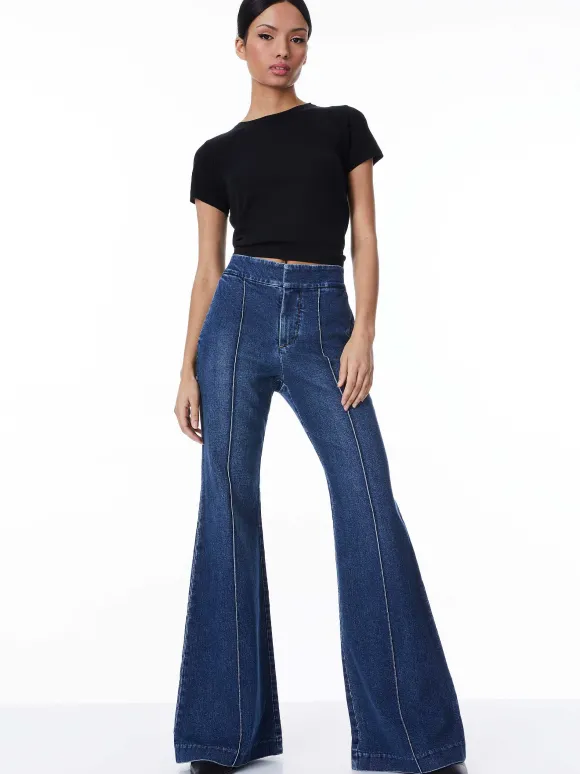 Dylan High Waisted Wide Leg Jean | Alice and Olivia Clearance