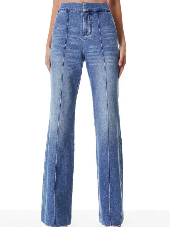 Dylan High Waisted Wide Leg Jean | Alice and Olivia Store